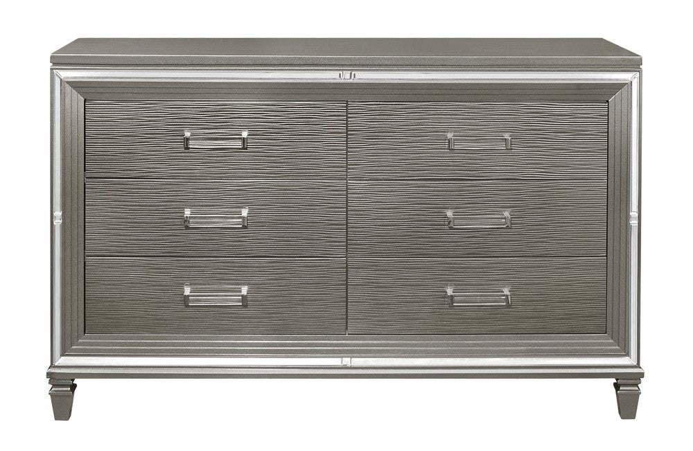 Tamsin Silver/Gray Metallic Dresser - Luna Furniture Tamsin Silver/Gray Metallic Dresser - Luna Furniture