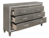 Tamsin Silver/Gray Metallic Dresser from Homelegance - Luna Furniture