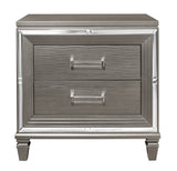 Tamsin Silver/Gray Metallic Nightstand from Homelegance - Luna Furniture