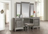 Tamsin Silver/Gray Metallic Vanity Stool from Homelegance - Luna Furniture