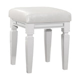 Tamsin White Vanity Stool from Homelegance - Luna Furniture