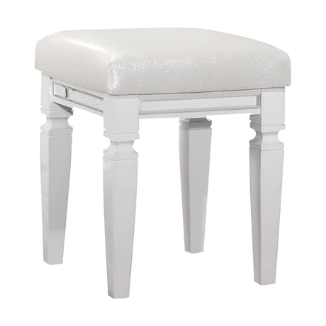 Tamsin White Vanity Stool from Homelegance - Luna Furniture