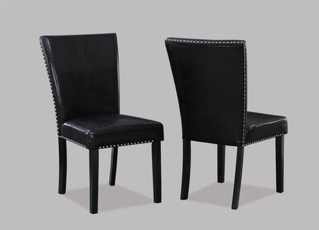 Tanner White/Black Dining Chair, Set of 2 from Crown Mark - Luna Furniture