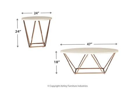 Tarica Two-tone Table from Ashley - Luna Furniture