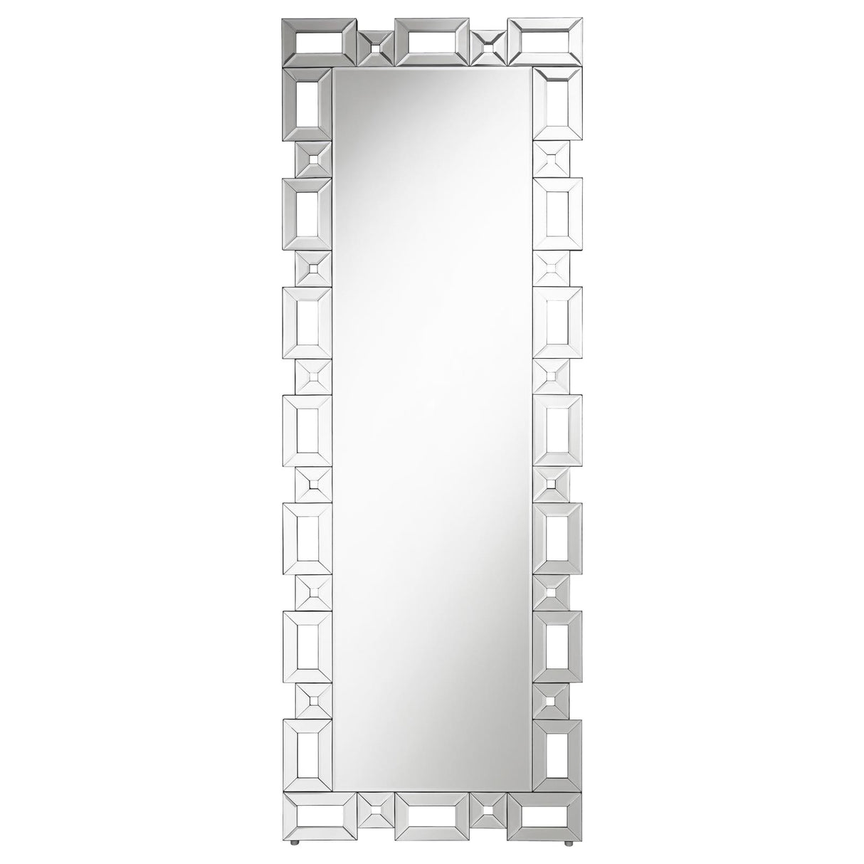 Tavin Geometric Frame Cheval Mirror from Coaster - Luna Furniture