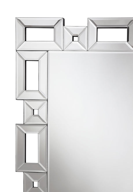 Tavin Geometric Frame Cheval Mirror from Coaster - Luna Furniture