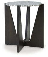 Tellrich Black/White Accent Table from Ashley - Luna Furniture