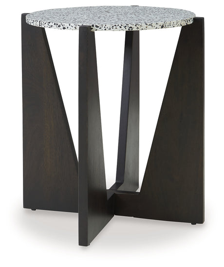 Tellrich Black/White Accent Table from Ashley - Luna Furniture