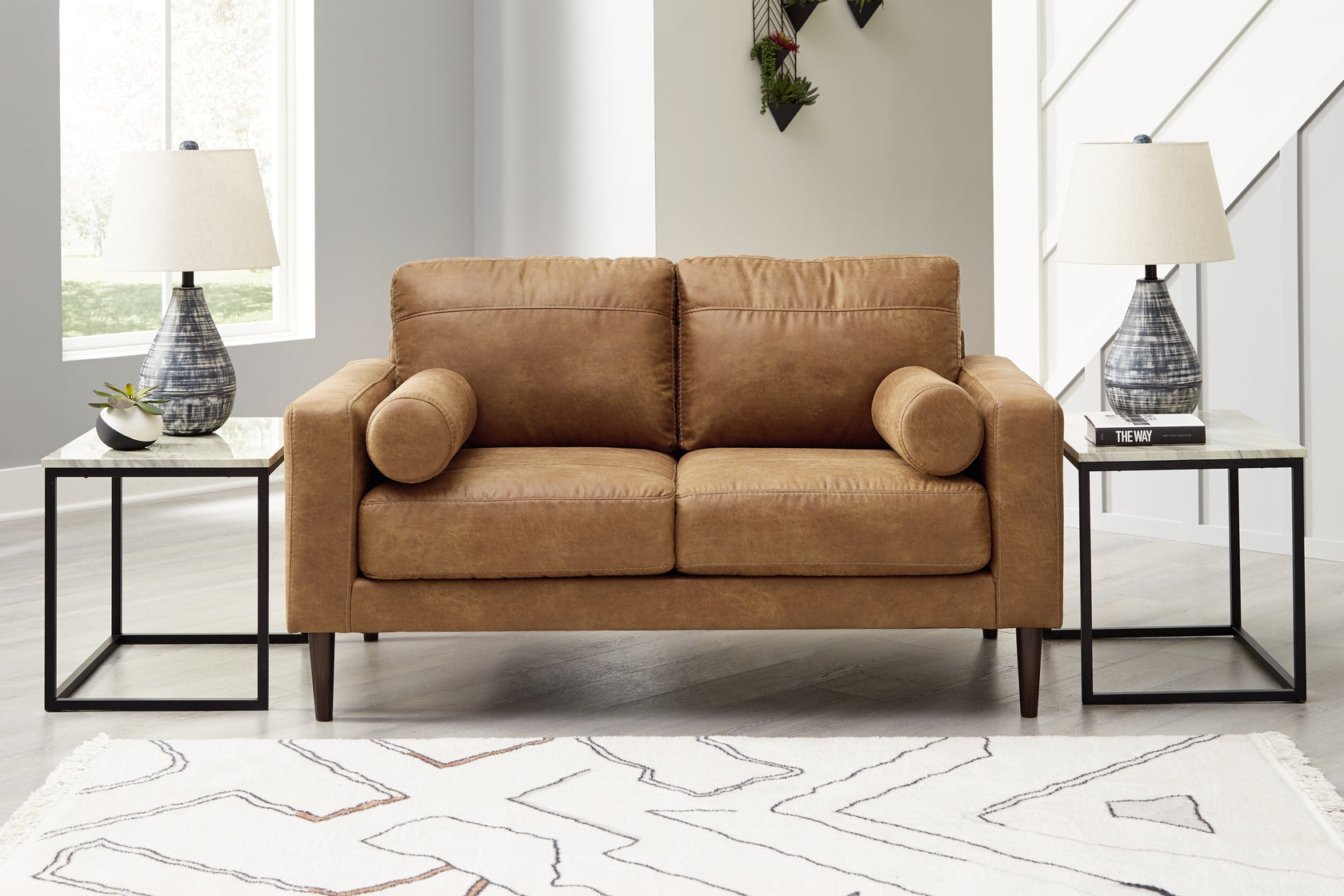 Telora Caramel Loveseat from Ashley - Luna Furniture
