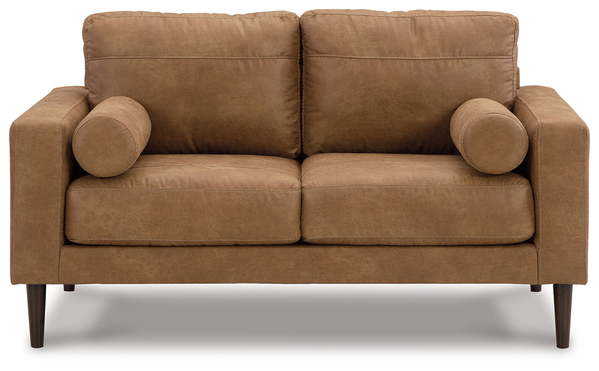 Telora Caramel Loveseat from Ashley - Luna Furniture