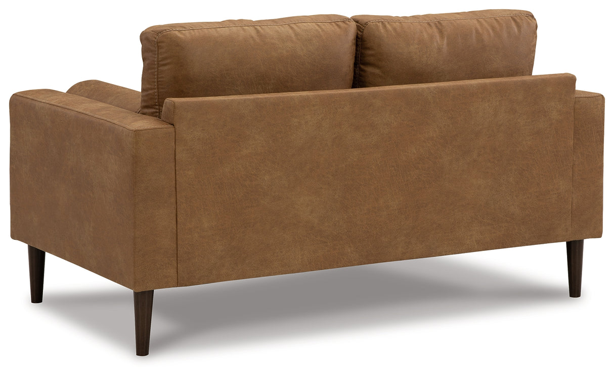 Telora Caramel Loveseat from Ashley - Luna Furniture