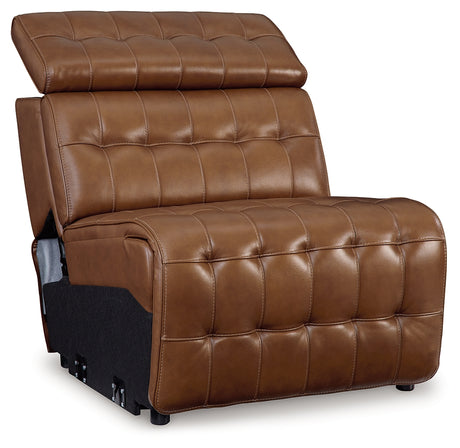 Temmpton Chocolate Armless Chair from Ashley Furniture - Luna Furniture