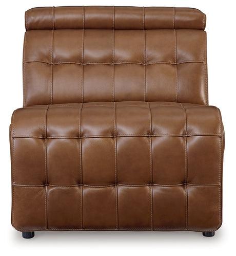Temmpton Chocolate Armless Chair from Ashley Furniture - Luna Furniture