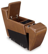 Temmpton Chocolate Console with Storage from Ashley - Luna Furniture