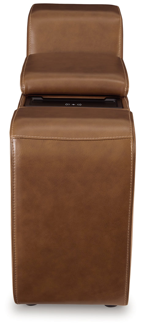 Temmpton Chocolate Console with Storage from Ashley Furniture - Luna Furniture