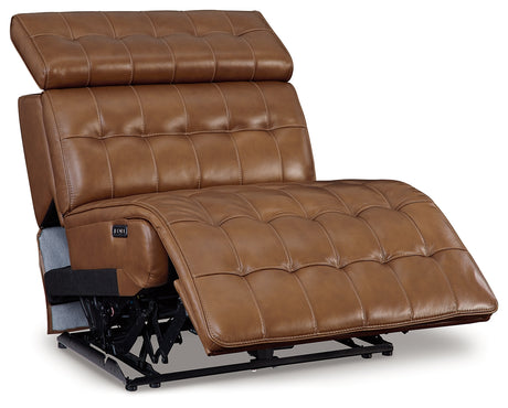 Temmpton Chocolate Power Armless Recliner from Ashley Furniture - Luna Furniture