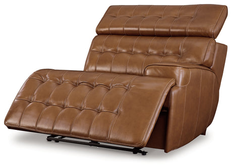 Temmpton Chocolate Right-Arm Facing Power Recliner from Ashley Furniture - Luna Furniture