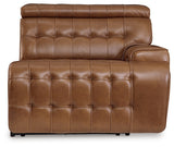 Temmpton Chocolate Right-Arm Facing Power Recliner from Ashley - Luna Furniture