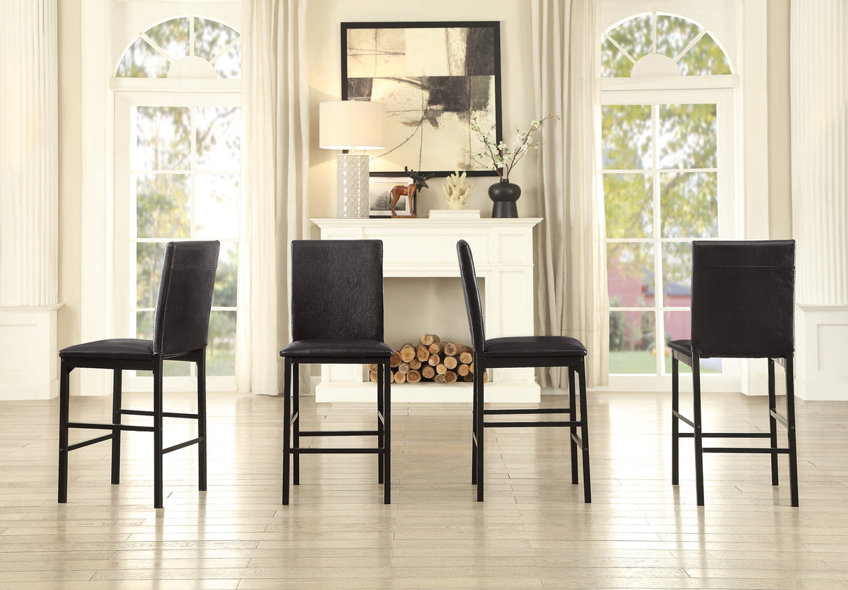 Tempe Brown/Black Marble-Top Counter Height Set from Homelegance - Luna Furniture