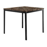 Tempe Brown/Black Marble-Top Counter Height Table from Homelegance - Luna Furniture