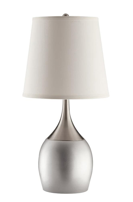 Tenya Silver and Chrome Empire Shade Table Lamps, Set of 2 from Coaster - Luna Furniture