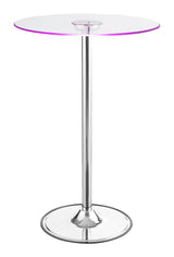 Thea Chrome and Clear LED Bar Table from Coaster - Luna Furniture