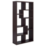 Theo Cappuccino 10-Shelf Bookcase from Coaster - Luna Furniture