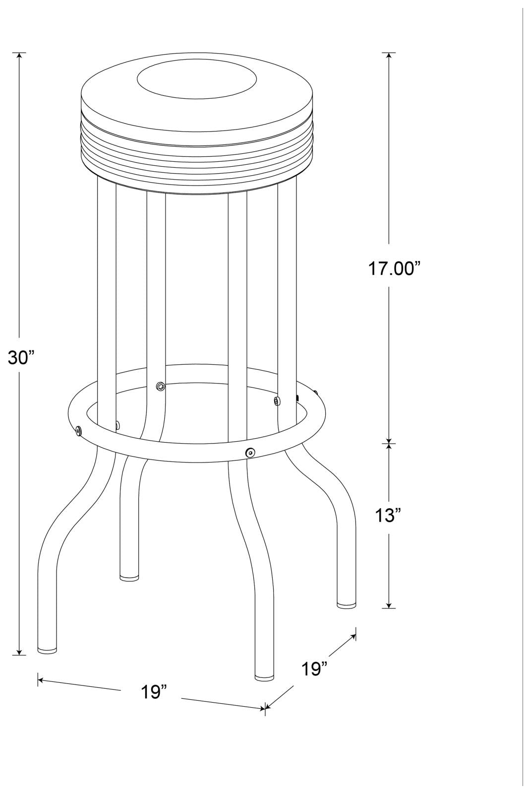 Theodore White and Chrome Upholstered Top Bar Stools, Set of 2 from Coaster - Luna Furniture