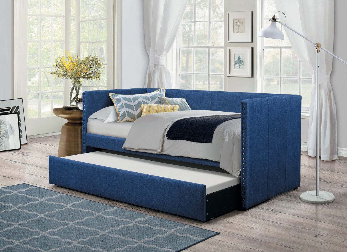 Therese Blue Daybed with Trundle from Homelegance - Luna Furniture