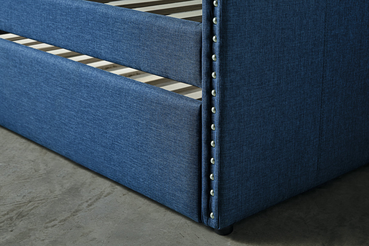 Therese Blue Daybed with Trundle from Homelegance - Luna Furniture