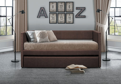 Therese Chocolate Daybed with Trundle from Homelegance - Luna Furniture