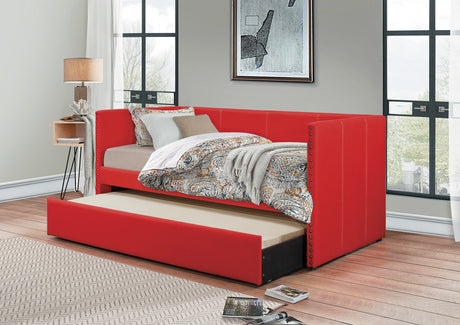 Therese Red Daybed with Trundle from Homelegance - Luna Furniture