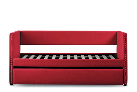 Therese Red Daybed with Trundle from Homelegance - Luna Furniture