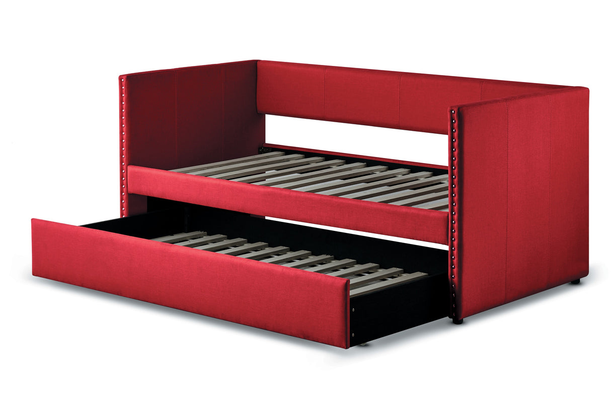 Therese Red Daybed with Trundle from Homelegance - Luna Furniture