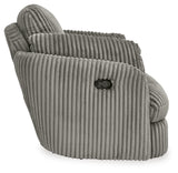 Tie-Breaker Fog Swivel Glider Recliner from Ashley - Luna Furniture