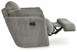 Tie-Breaker Fog Swivel Glider Recliner from Ashley - Luna Furniture