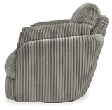 Tie-Breaker Fog Swivel Glider Recliner from Ashley - Luna Furniture