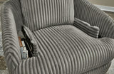 Tie-Breaker Fog Swivel Glider Recliner from Ashley - Luna Furniture
