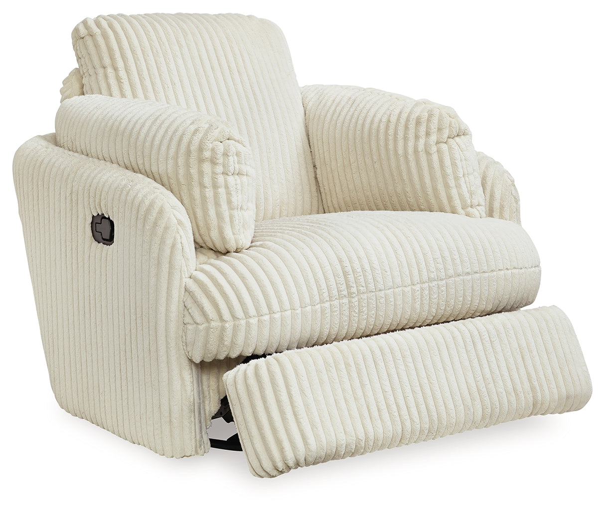 Tie-Breaker Ivory Swivel Glider Recliner from Ashley - Luna Furniture