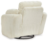Tie-Breaker Ivory Swivel Glider Recliner from Ashley - Luna Furniture