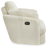 Tie-Breaker Ivory Swivel Glider Recliner from Ashley - Luna Furniture