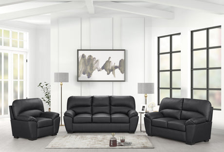 Tiffany Black 3-Piece Living Room Set from Happy Homes - Luna Furniture