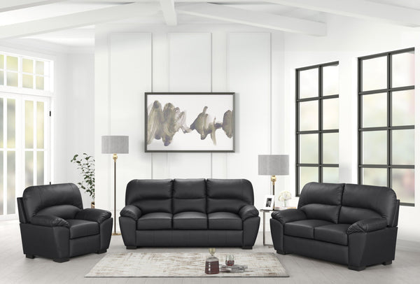 Tiffany Black 3-Piece Living Room Set