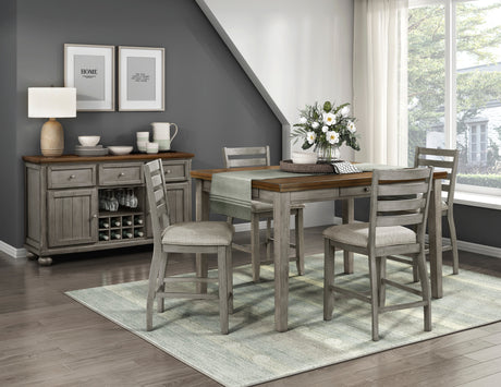 Tigard Cherry/Gray Counter Height Set from Homelegance - Luna Furniture