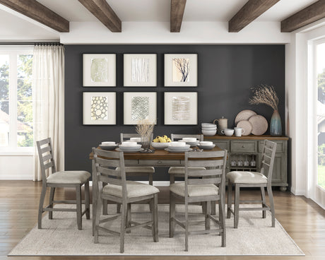 Tigard Cherry/Gray Counter Height Set from Homelegance - Luna Furniture