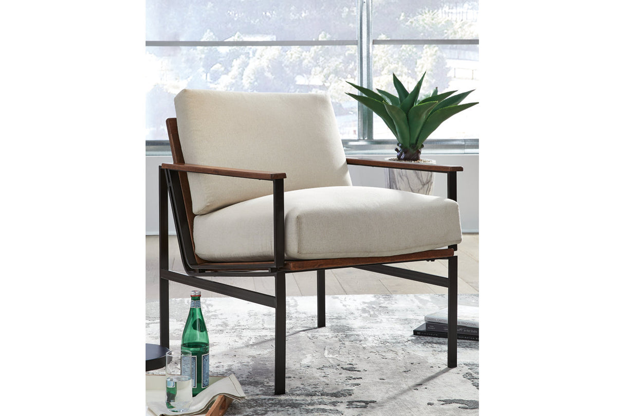 Tilden Ivory/Brown Accent Chair from Ashley - Luna Furniture