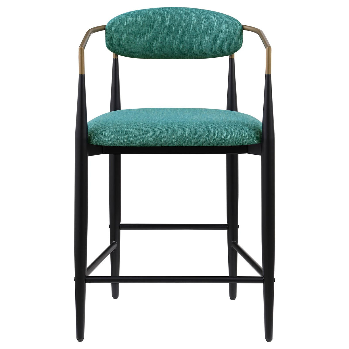 Tina Green Metal Counter Height Upholstered Bar Stool, Set of 2 from Coaster - Luna Furniture