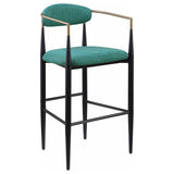 Tina Green Metal Pub Height Upholstered Bar Stool, Set of 2 from Coaster - Luna Furniture
