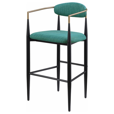 Tina Green Metal Pub Height Upholstered Bar Stool, Set of 2 from Coaster - Luna Furniture