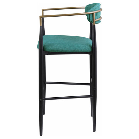 Tina Green Metal Pub Height Upholstered Bar Stool, Set of 2 from Coaster - Luna Furniture